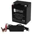 Mighty Max Battery YTX14AH Battery Replaces Yamaha BTY-YB14A-A2 With 12V 2Amp Charger MAX3870890